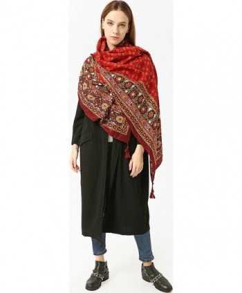 Ababalaya Womens Bohemian Ethnic Fringed in Fashion Scarves