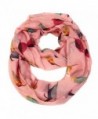 Bird Print Infinity Scarf - Pink - Pink - CJ187H7KY09