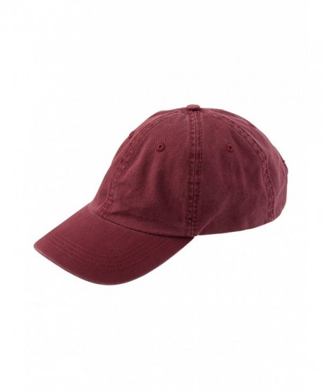 Alternative Men's Basic Chino Twill Cap - Maroon - CL114J4HAKH