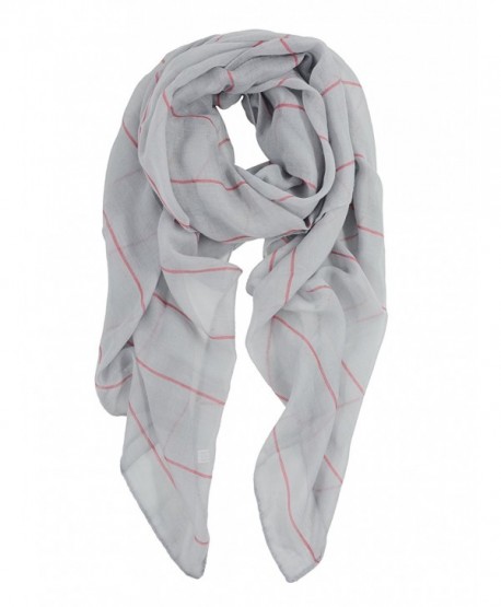 Womens Lightweight Fashion Striped Scarves - Fashion Striped Grey - CV187G30QSQ