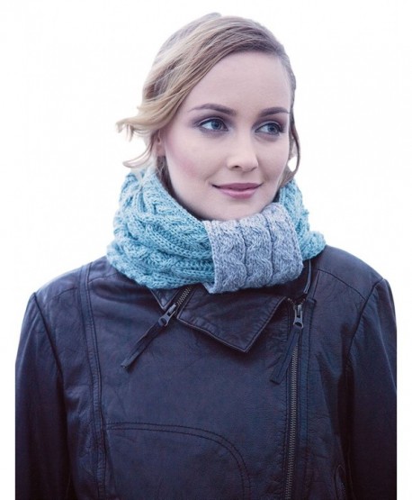 Ladies Irish Two Tone Wool Snood Scarf - CK12MZ1IGBF