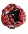 Sexyinlife Dahila Floral Print Plaids Infinity Loop Circle Scarf Red Black - CD11OVDGAG1