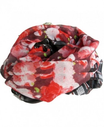 Sexyinlife Dahila Floral Plaids Infinity in Fashion Scarves