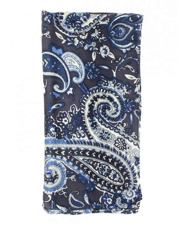 M&F Western Scarf Cowboy 100% Silk Wild Rag Paisley 42 x 42 09048 - Blue - CM11Q975MWL