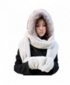 Lucky Beth Winter Warm Women Wool Hat/Scarf/Gloves Set Knitted Hat Scarf Mitten - Gray - CM127D44TZ9