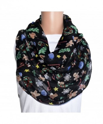 TOOTO Merry Christmas Sheer Lightweight Scarf Print Shawl For Christmas Season - Infinity Scarf - CQ188Y9HCT3