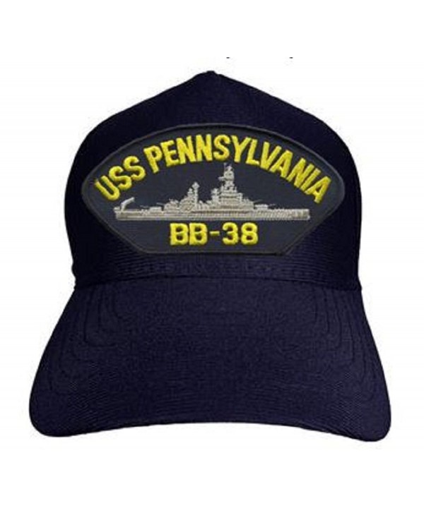 Armed Forces Depot USS Pennsylvania BB-38 Baseball Cap. Navy Blue. Made In USA - C817X6CO25T