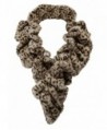 Women's Faux Fur Scarf - Scrunchie Loop Neck Wrap - Leopard - C5187USNIC5