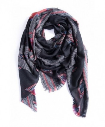 Amymode Women's Scarf Elegant Exotic Style 55" X 55" western-inspired royal pattern - CP12NS5E4TN