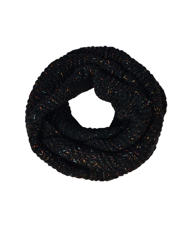 MATCH MUCH Infinity Scarf Chuncky Knitted Scarf Warm Thick Circle Loop - Black-style 1 - CA12NB7VALZ