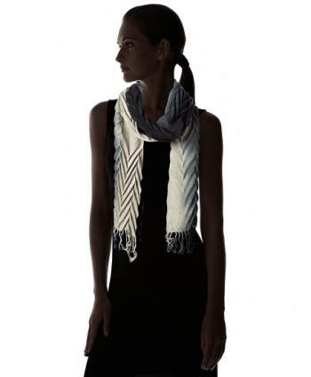 Fiorentina Womens Pleated Muffler Silver in Cold Weather Scarves & Wraps