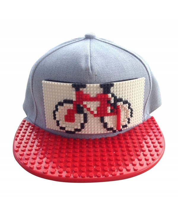 Mens Baseball Cap Hat Mens Grey Snapbacks Cool Fashion Baseball Caps For Men Building Block (grey) - CL17YE6D8YU