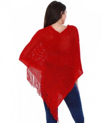 Simplicity Fashion Batwing Tassel Poncho in Fashion Scarves