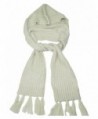 Lovarzi Unisex Hooded Scarf with Pockets - Knitted winter hooded scarves - Off White - CK11QG3LUWT
