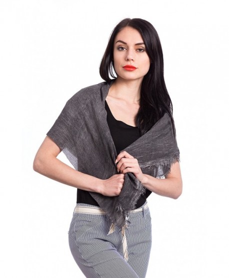 Abbino 1316 Unisex Scarves Shawls - Made in Italy - Summer Autumn Winter - Black - CC12NTS5Y0E