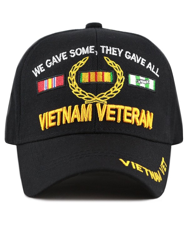 THE HAT DEPOT 1100 Official Licensed Vietnam Veteran 3D Baseball Cap - Black Vet - CQ186TK4GZM