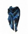 Women's Fashion Soft Warm Corlorful Plaid Blanket Scarf Wrap Shawl Neckwear - Navy Blue - CD1885NAHIL
