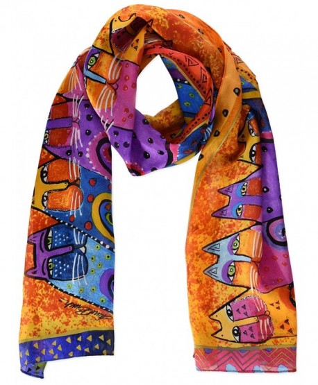 Laurel Burch Scarves- Feline Tribe - C611H16FC79