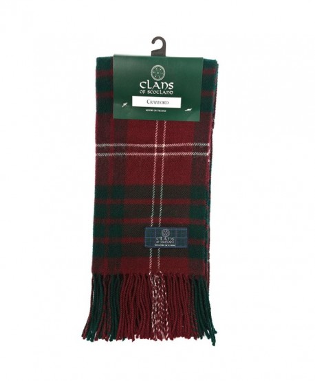 Clans Of Scotland Pure New Wool Scottish Tartan Scarf Crawford (One Size) - CF1257AONPV