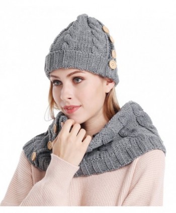 Bienvenu Winter Knitted Infinity Beanie in Cold Weather Scarves & Wraps