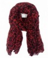 Wrinckled Leopard Scarf - RED - C9126OHIEV1