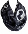 Etwoa's Jane Austen Pride and Prejudice Book Quotes Black Infinity Scarf Circle Scarf - CZ12NZX5PDC