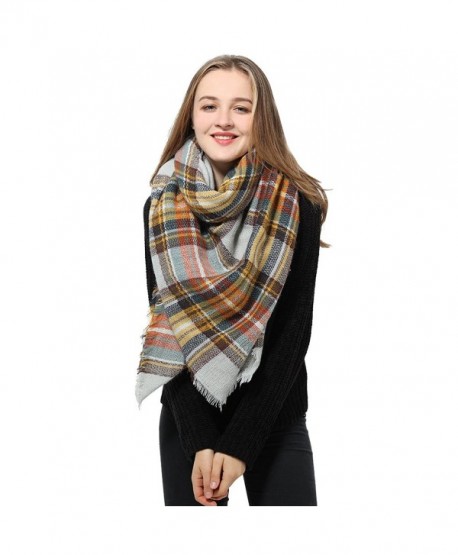 Women/'s Plaid Blanket Scarf Winter Warm Scarf Soft Large Tartan Wrap Shawl Scarves