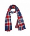 Knitbest Women's Checked Plaid Long Fashion Blanket Scarves Wrap Shawls - Red - CL12NBA632N