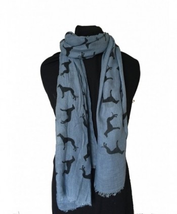 Pamper Yourself Now Women's Big Greyhound Scarf - Sky Blue - CM12I7A5E8D