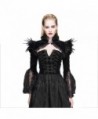 Gothic Steampunk Feathers Capes Lace Tassel Wraps Horn Sleeve Pashmina Shawl - CB17YQXH7OO