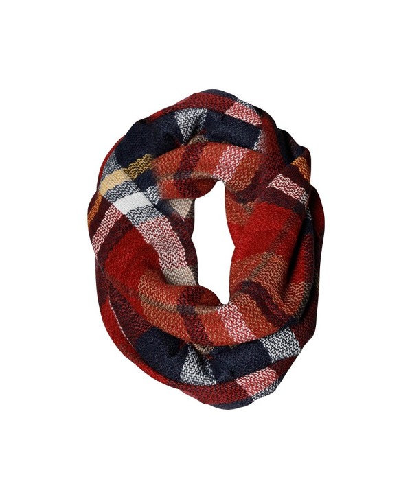 All American Plaid Tartan Infinity Scarf Funky Monkey Fashion Warm Cozy Scarves - CO1874W8756