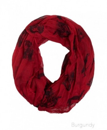 ScarvesMe Wolf Print Infinity Scarf - Burgundy - CY12EBEOHNN