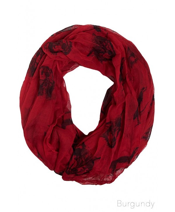 ScarvesMe Wolf Print Infinity Scarf - Burgundy - CY12EBEOHNN