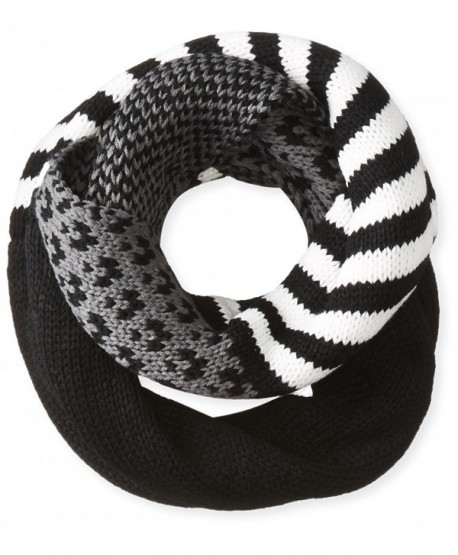 Keds Women's Multi-Pattern Infinity Scarf - Black - CS11A4DVY1X