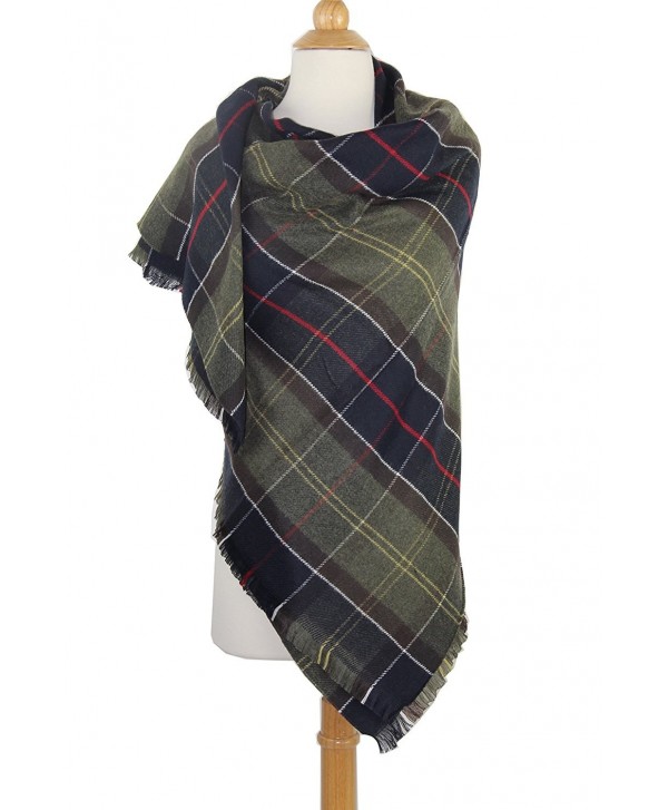 Pashmina Silk Scarf Plaid Checker Pattern Long Soft Shawl Wrap Cape ...