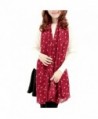 DZT1968 Long Soft Silk Chiffon Scarf Wrap Polka Dot Shawl For Women (Red) - C8127230IUL