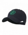 4 Leaf Clover Holiday Embroidered Cap - Navy - CN11FDE621V