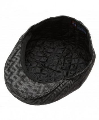 Men's Collection Wool Blend Herringbone Tweed newsboy IVY Hat With ...