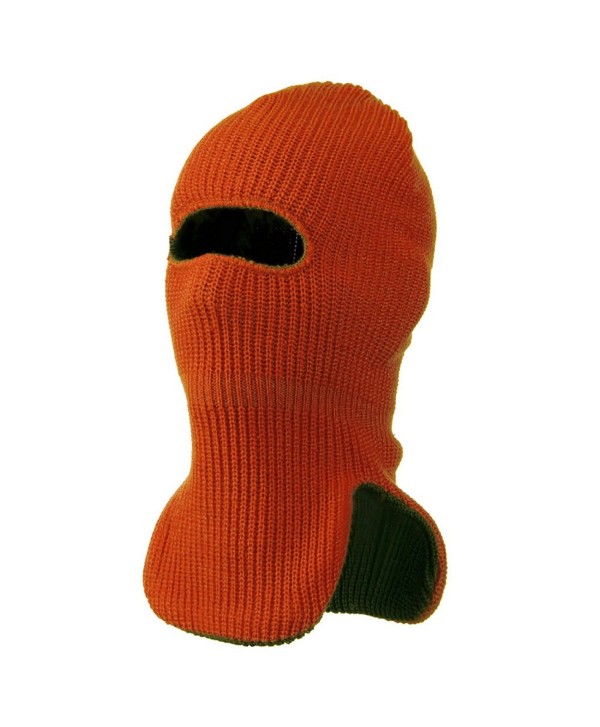 Reversible Double Layer Knit Ski Mask - Orange W11S09B - CA11C0N6CAD