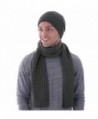 Toppers Unisex Heathered Womens Mens Fall/Winter Knit Beanie Scarf Set - Charcoal - CY186UZXU9X