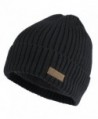 Vmevo Wool Cuffed Plain Beanie Warm Winter Knit Hats Unisex Watch Cap Skull Cap - Black - CD1872LWNTM