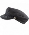 The Hat Depot Unisex Cotton Yachting Style Sailing Greek Fisherman Cap hat - Black - C017Z7EG5Q0