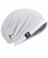 HISSHE Men Slouch Beanie Baggy Slouchy skullcap Knit Hat - White - CQ1832O5DH8