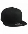 Otto Snap Cotton Twill Round Flat Visor 6 Panel Pro Style Snapback Hat - Black - C912FN5VXHR