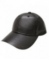 City Hunter Lc100 Plain Leather Cap (10 Colors) - Black - CX12MX26GYY