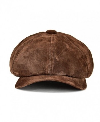 VOBOOM Leather newsboy Pannel Classtic in Men's Newsboy Caps