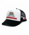 Califirnia Flag Custom California Republic State Flag Cali Unisex-Adult Trucker Hat Multi - Black/White - C012J1O9VAL