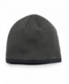 Van Heusen Men Herringbone Fleece Lined Beanie Hat Black Grey One Size - CS12NTIWER4