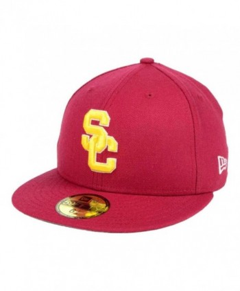 New Era 59Fifty Men's Hat Trojans USC College Cardinal Red 2016 Classic Fitted Cap - CT12O4Z679U