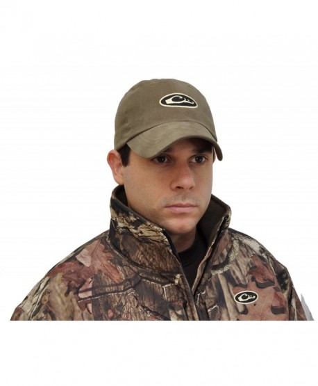 Drake Waterfowl Oval Logo Six Panel Adjustable Formed Hat - Loden - C711690CHMV